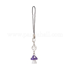 Mushroom Opaque Resin Mobile Strap&nbsp;HJEW-JM00970