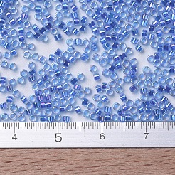 MIYUKIデリカビーズ  シリンダー  日本製シードビーズ  11/0  （db0077)ブルーライニングクリスタルab  1.3x1.6mm  穴：0.8mm  約2000PCS /ボトル  10 G /ボトル&nbsp;SEED-JP0008-DB0077