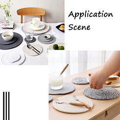 12Pcs 2 Style Cotton Thread Weave Hot Pot Holders&nbsp;AJEW-MP0001-33