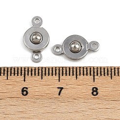 304ステンレススチールスナップ留め  ステンレス鋼色  14x7.5mm  穴：1.2mmと1.5&nbsp;X-STAS-K311-03P