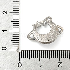 合金と樹脂のペンダント  プラチナ  星付きの惑星チャーム  ライラック  15x19x5mm  穴：1.4mm&nbsp;FIND-G508-02A-02