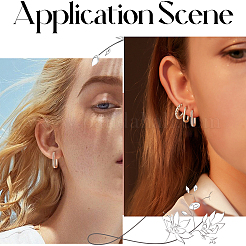 6Pcs 3 Styles Brass Hoop Earrings&nbsp;EJEW-BBC0001-30