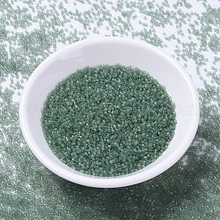 MIYUKIデリカビーズ  シリンダー  日本製シードビーズ  11/0  （db1415)透明なライトモスグリーン  1.3x1.6mm  穴：0.8mm  約2000PCS /ボトル  10 G /ボトル&nbsp;SEED-JP0008-DB1415