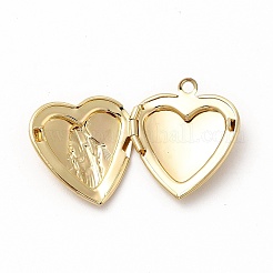 Brass Locket Pendants&nbsp;ZIRC-M120-02G