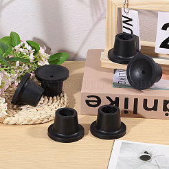 ゴム製滑り止め家具パッド  ブラック  57.5x38mm  穴：6mm  内径：23mm&nbsp;AJEW-WH0248-742A-02