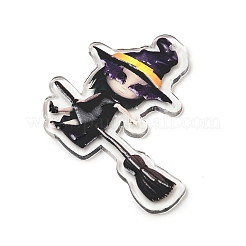 ハロウィンプリントアクリルパーツ  人間  36x40x2mm  穴：1.6mm&nbsp;MACR-I041-02F