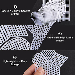 50Pcs 5 Styles DIY Plastic Canvas Shapes&nbsp;DIY-CP0012-42