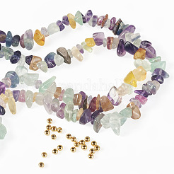 1 Strand Natural Fluorite Chip Beads Strands&nbsp;G-TAD0001-03