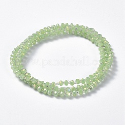 電気メッキガラスビーズセット  ファセットロンデル  フル虹メッキ  ミックスカラー  4x3mm  穴：0.8mm  25.20~25.59インチ（64~65cm）&nbsp;EGLA-J147-A-FRA