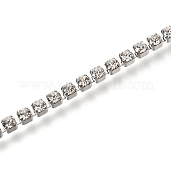 304 Stainless Steel Rhinestone Cup Chain Bracelets&nbsp;LS-AJEW-B004-01B-A
