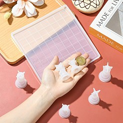 7個 7スタイル DIY チェスピース シリコン型  レジン型  UVレジン用  エポキシ樹脂工芸品作り  子供と大人のための古典的なゲーム  ホワイト  34~185x28.5~185x10~34mm  1個/スタイル&nbsp;DIY-CJ0003-25
