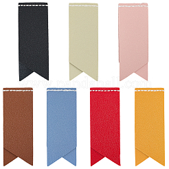 7Pcs 7 Colors PU Leather Bookmarks&nbsp;AJEW-CL0001-21