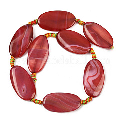 Natural Banded Agate Beads Strands&nbsp;G-F825-H01-01