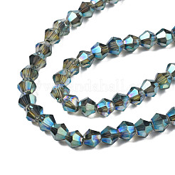 Electroplate Transparent Glass Beads Strands&nbsp;EGLA-Q026-016