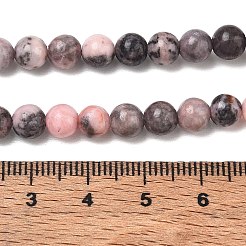 天然ピンクゼブラジャスパーラウンドビーズ連売り  6~6.5mm  穴：1mm  約58~62個/連  15インチ&nbsp;G-E334-6mm-11