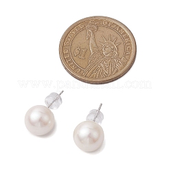 Natural Pearl Ear Studs&nbsp;EJEW-P286-30P