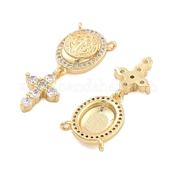 Brass Pave Cubic Zirconia Pendants&nbsp;KK-U009-09C-G