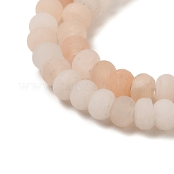 天然石ピンクアベンチュリンビーズ連売り  艶消し  ロンデル  6~7x3.5~4mm  穴：1mm  約93~109個/連  14.9インチ〜15.1インチ（38~38.5cm）&nbsp;G-F520-25