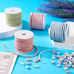 DIY マカロン カラー ヘア タイ メイキング キット  20mのナイロンゴムコードを含む  プラスチックヘアロープチューブバックル100個。  ミックスカラー&nbsp;DIY-TA0004-55