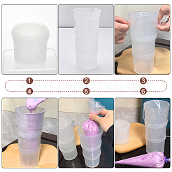 プラスチック製絞り袋カップホルダー1個  コラム  シリコン製絞り袋用結束バンド18個付き  ミックスカラー  97x80mm  内径：83mm&nbsp;AJEW-AR0005-75