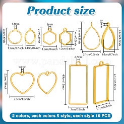 100Pcs 10 Styles Tibetan Style Alloy Pendants&nbsp;FIND-PH0028-45