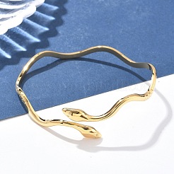 304 Stainless Steel Cuff Bangles for Women&nbsp;AJEW-P127-06G
