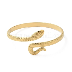 Ion Plating(IP) 304 Stainless Steel Snake Open Cuff Bangles&nbsp;BJEW-L682-011G