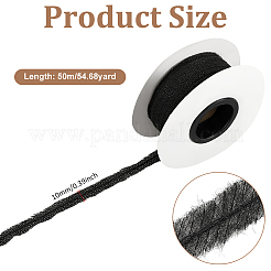 不織布アイロン裾テープ  DIYミシンクラフト用  ブラック  3/8インチ（10mm）  約54.68ヤード（50m）/ロール&nbsp;OCOR-WH0078-266A