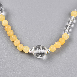Round Natural Fresh Water Pearl & Quartz Crystal Beaded Wrap Bracelets for Women&nbsp;BJEW-T022-11