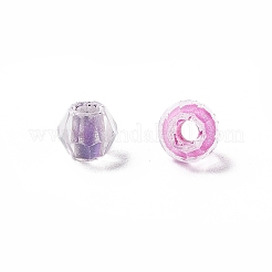100個の透明なガラスビーズ  多面カット  双円錐形  ミディアム蘭  4.5x3.5mm  穴：1.6mm  100個/セット&nbsp;X1-GLAA-P061-01H