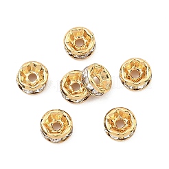 SHEGRACE Brass Micro Pave Clear Cubic Zirconia Spacer Beads&nbsp;XGRQ1U281-308G