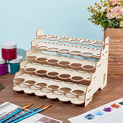 5-Layer Wooden Craft Paint & Brash Rack&nbsp;DIY-WH0401-05