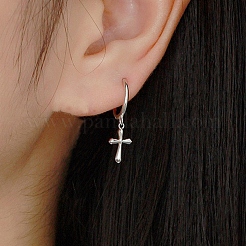 Fashionable S925 Silver Cross Earrings with Simple and High-end Design&nbsp;BO1678-2