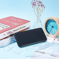 アクリルイヤリング/ネックレスディスプレイ  L型ジュエリーディスプレイ  透明  4.45x3.5x8.15cm&nbsp;LS-EDIS-WH0005-03