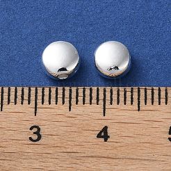 合金のスペーサービーズ  長持ちメッキ  フラットラウンド  銀  5x5.5x3.3mm  穴：1.2mm&nbsp;PALLOY-F309-31S