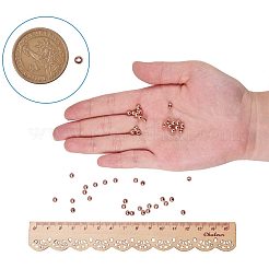 Rack Plating and PVD Vacuum Plating Brass Round Spacer Beads&nbsp;KK-PH0004-13RG-RS