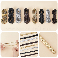 Flat PU Leather Braided Cord&nbsp;OCOR-WH0086-87A-01