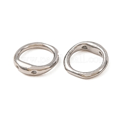 304ステンレススチールリンクリング  リング形状、ループ2つ  ステンレス鋼色  8x2mm  内径：6mm&nbsp;STAS-F362-05C-P