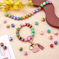WEWAYSMILE 70Pcs 7 Styles 15mm Silicone Round Beads Making Kit&nbsp;JX487A