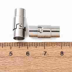 304ステンレススチール製マグネット留め具  コラム  ステンレス鋼色  18x8.5x8mm  穴：6mm&nbsp;SA-CBA15BC-10P
