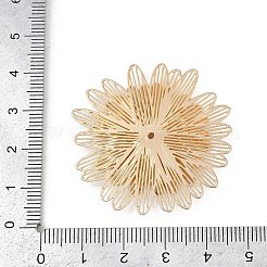 アイアン製ペンダント  花のチャーム  中空  ライトゴールド  41x3mm  穴：1.4mm&nbsp;IFIN-A002-01KCG