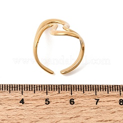 304 Stainless Steel Cuff Open Rings for Women&nbsp;RJEW-L342-15G