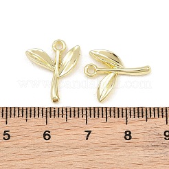 合金ペンダント  芽出しチャーム  ラックめっき  ゴールドカラー  17x14x3mm  穴：1.6mm&nbsp;AL-CBA15FB-14G