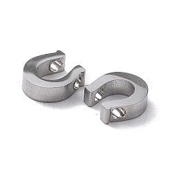 変色しにくい304ステンレススチールチャーム  馬蹄  ステンレス鋼色  9x8x3mm  穴：1.8mm&nbsp;STAS-F271-12P