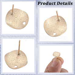40Pcs 2 Colors Brass Stud Earrings Findings&nbsp;KK-SC0006-86
