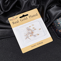 10Pcs Brass Micro Clear Cubic Zirconia Stud Earring Findings&nbsp;KK-BBC0011-94