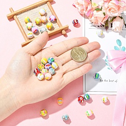 10Pcs 10 Colors Handmade Lampwork Enamel Beads&nbsp;LAMP-YW0004-14