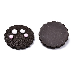 オペーク樹脂カボション  目でビスケット  ココナッツブラウン  22x6~7mm&nbsp;CRES-J044-10B-03