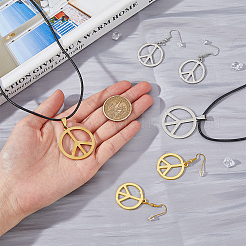 Peace Sign Jewelry Set&nbsp;SJEW-FI0001-23