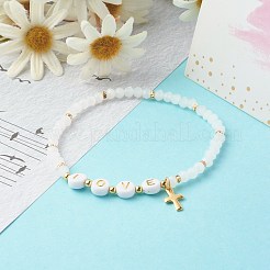 Glass Beads Stretch Bracelets&nbsp;BJEW-JB06577-02